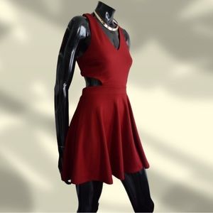 Forever 21 Red Cutout Short Dress